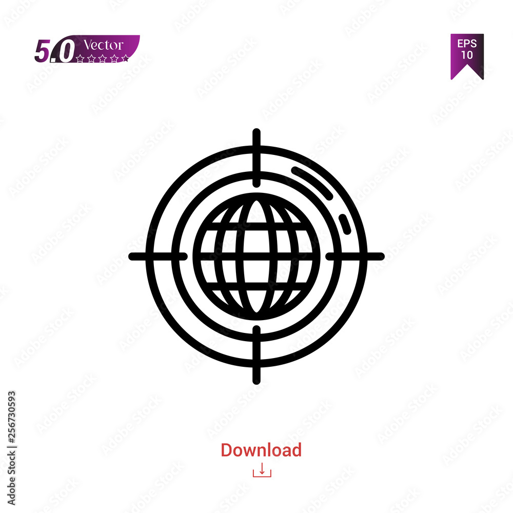 Outline targeting web-design icon vector isolated on white background. Best modern. Graphic design, mobile application, web-design icons 2019 year, user interface. Editable stroke. EPS10 format Outline targeting web-design icon vector isolated on white background. Best modern. Graphic design, mobile application, web-design icons 2019 year, user interface. Editable stroke. EPS10 format
