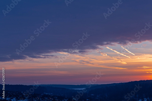 the sky after sunset, filmed in March © artem