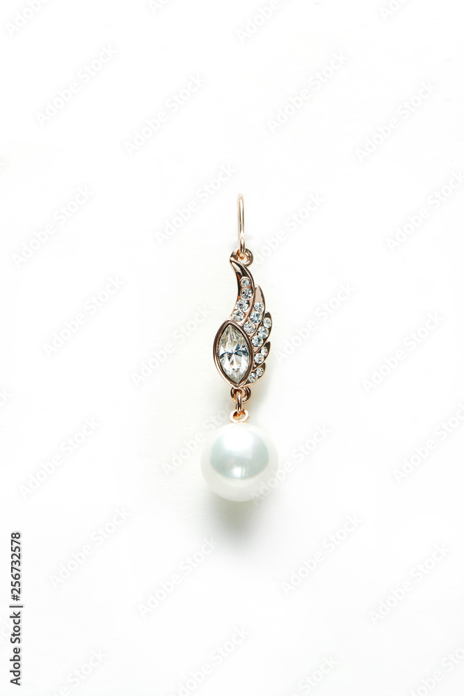 Stud earrings white background Stud earrings white background