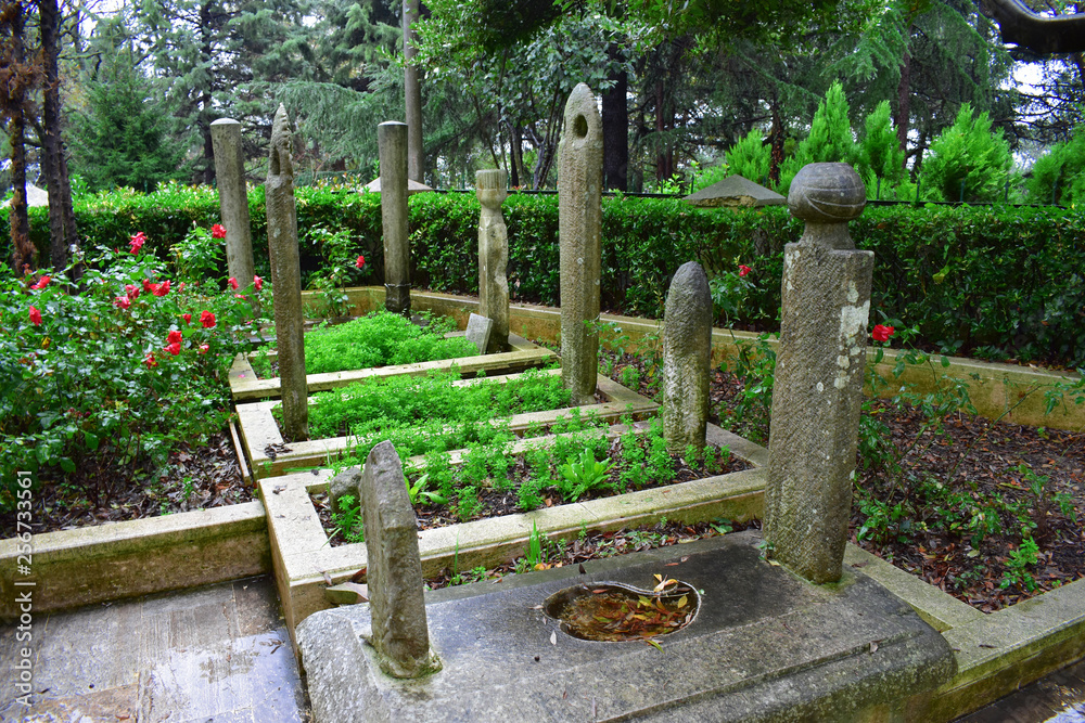 Istanbul, Beykoz - Yuşâ Tepesi (Hz. Yüşa - Yüşa Tepesi) old cemetery. islamic tombstones. Prophet Yusa 