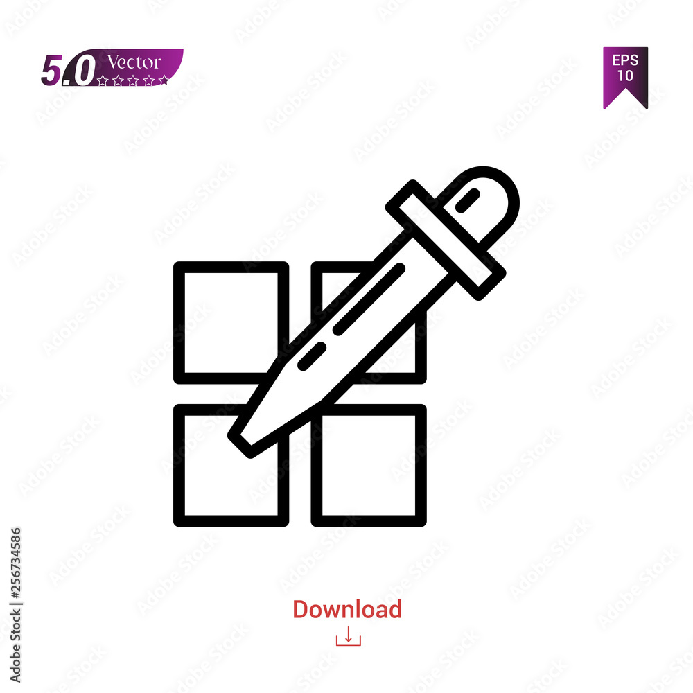 Outline pipette icon. pipette icon vector isolated on white background. Best modern. Graphic design, mobile application, web-design icons 2019 year, user interface. Editable stroke. EPS10 format Outline pipette icon. pipette icon vector isolated on white background. Best modern. Graphic design, mobile application, web-design icons 2019 year, user interface. Editable stroke. EPS10 format