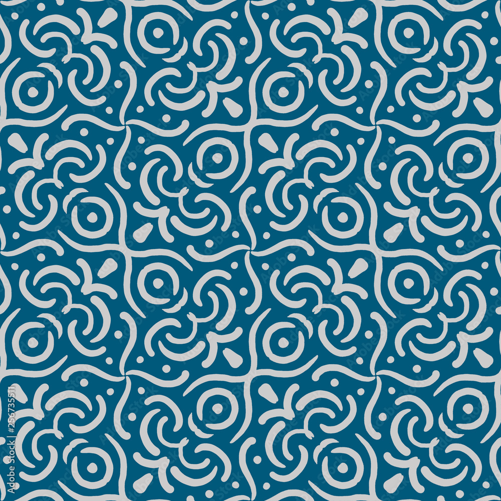 Abstract seamless pattern with curvy lines