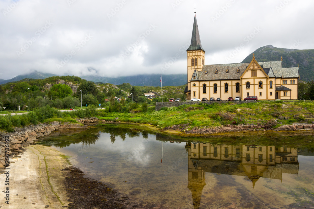 church in Lofoten islands in Norway