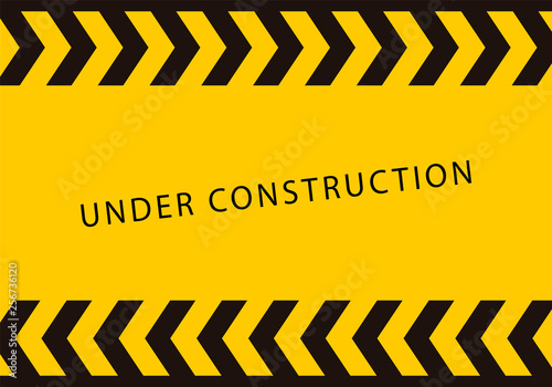 Under Construction Industrial Sign, Vector Illustration.