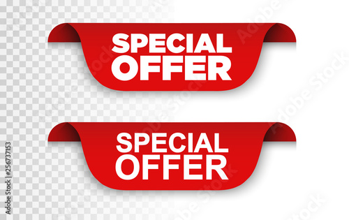 Banner Special offer. Vector ribbon banner