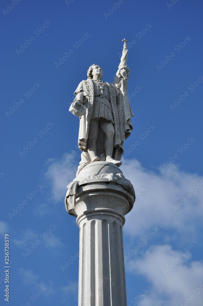 Columbus statue in San Juan, Puerto Rico