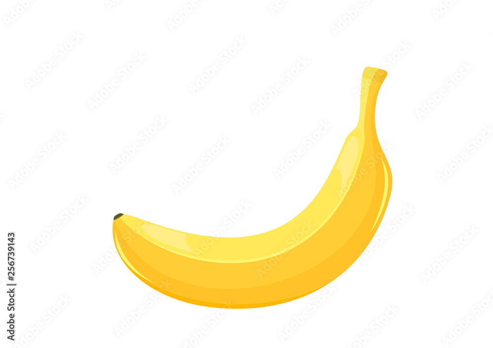 ripe banana isolated vector image of tropical fruit