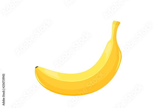 ripe banana isolated vector image of tropical fruit