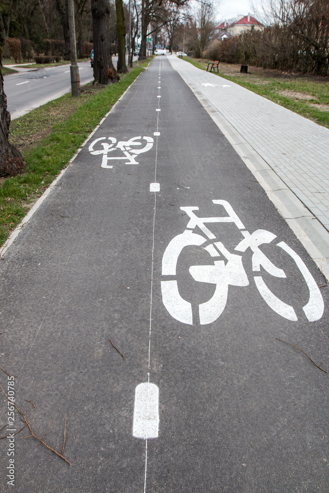 Obraz premium bicycle path in both directions