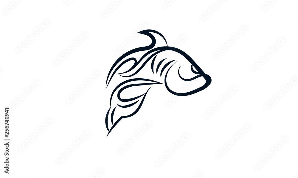 Obraz premium Tuna fish vector