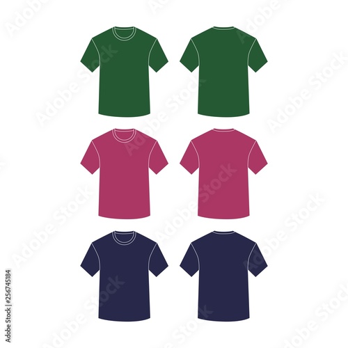 Mockup Shirts Plain Vector Short