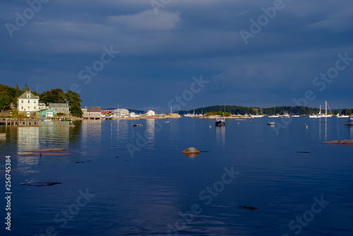 Gorgeous light on small fishing village and tourist destination on Deer Isle in Maine. © warren_price