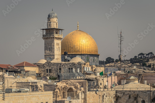 Jerusalem - October 04, 2018: The Dome of the Rock in the old City of Jerusalem, Israel