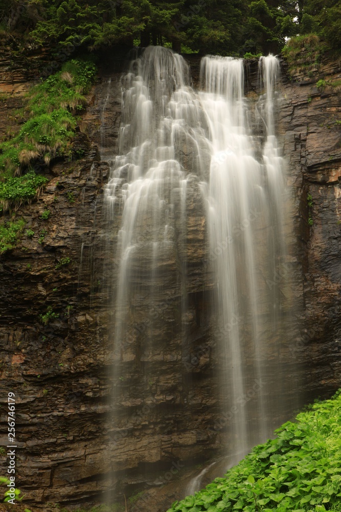 Fototapeta premium big waterfall among the mountains. savsat/artvin/turkey 