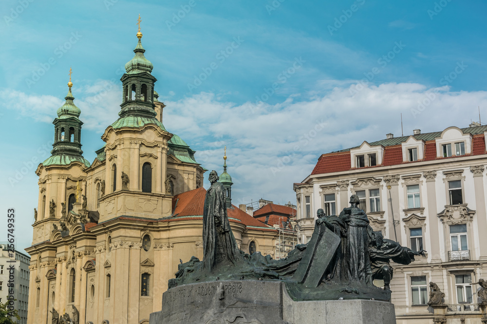 Jan Hus memorial  on the Oldtown Squar, Prague, Czech Republic