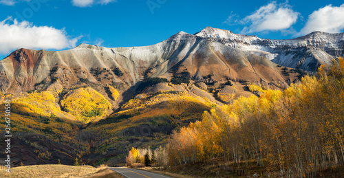 Autumn views near Telluride Colorado Scenic Highway 145 Rocky Mountains	