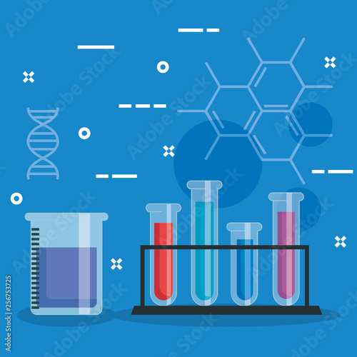 chemistry erlenmeyer flask with tubes test