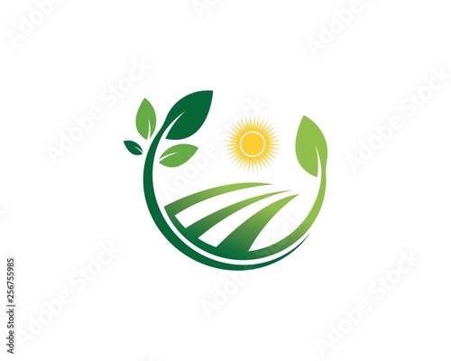 go green Logos of green leaf ecology nature element vector