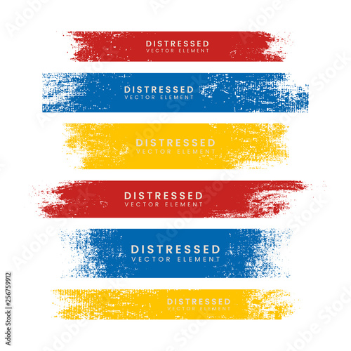 Colorful distressed banners