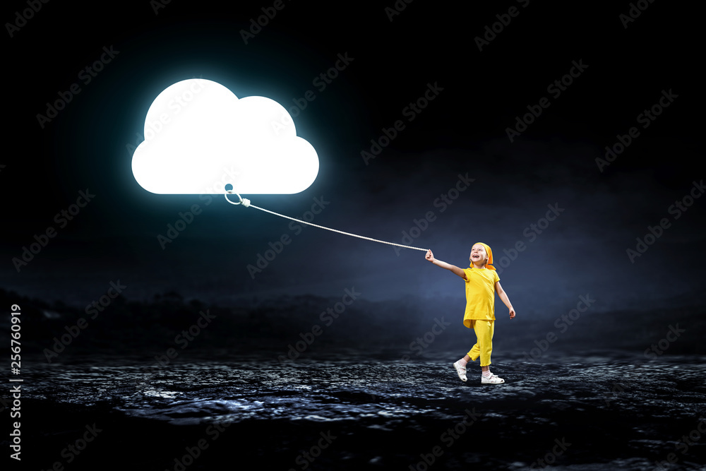 Cloud computing concept. Mixed media Cloud computing concept. Mixed media
