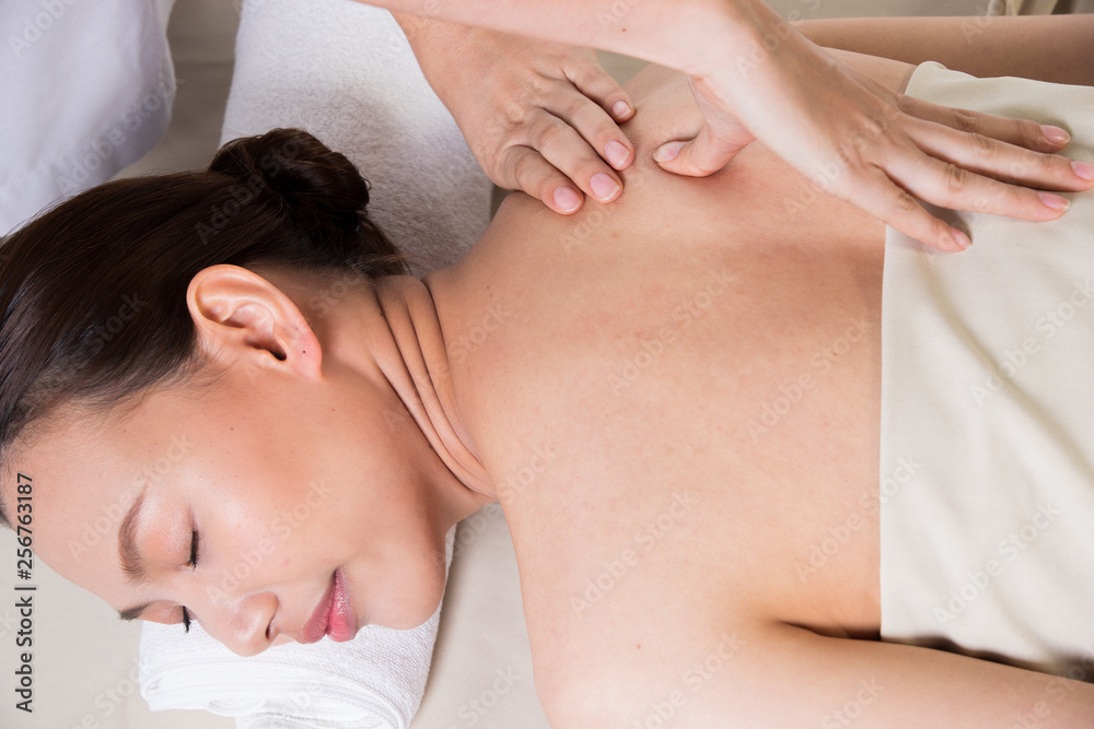 Therapist Spa body massage woman hands treatment Therapist Spa body massage woman hands treatment