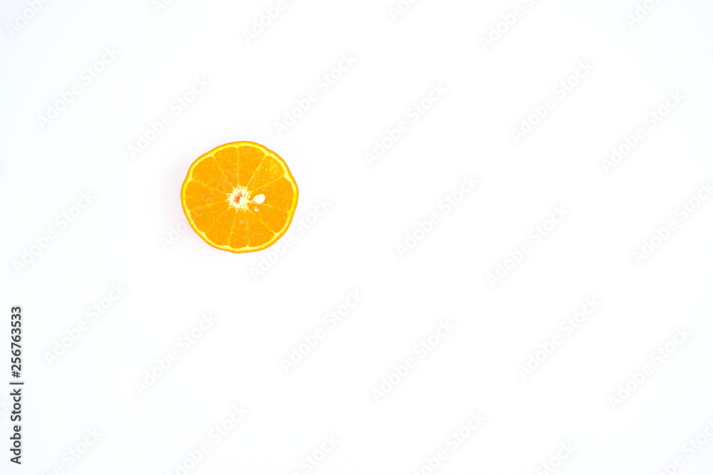Fototapeta Slice of orange isolated on white background