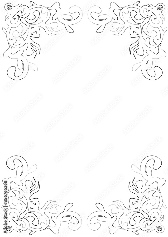 hand drawn Wedding card or invitation with abstract floral background doodle