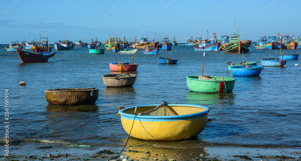 Fishing boats on sea in Nha Trang, Vietnam Fishing boats on sea in Nha Trang, Vietnam