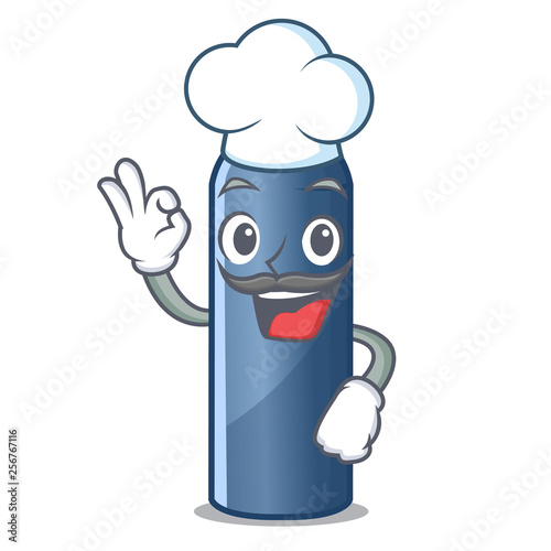 Chef air tank diving isolated the mascot