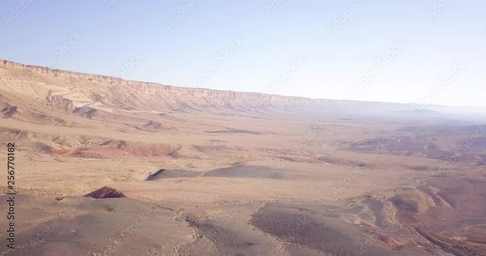 Aerial of Mitzpe Ramon Negev Desert Descending 02 Aerial of Mitzpe Ramon Negev Desert Descending 02