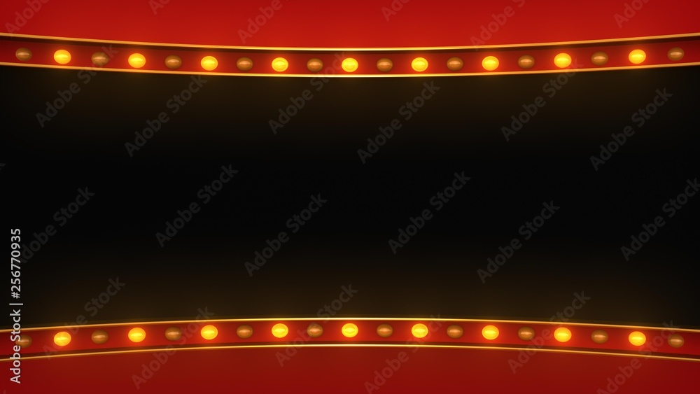 Red marquee light board sign retro on white background. 3d rendering Stock  Photo | Adobe Stock