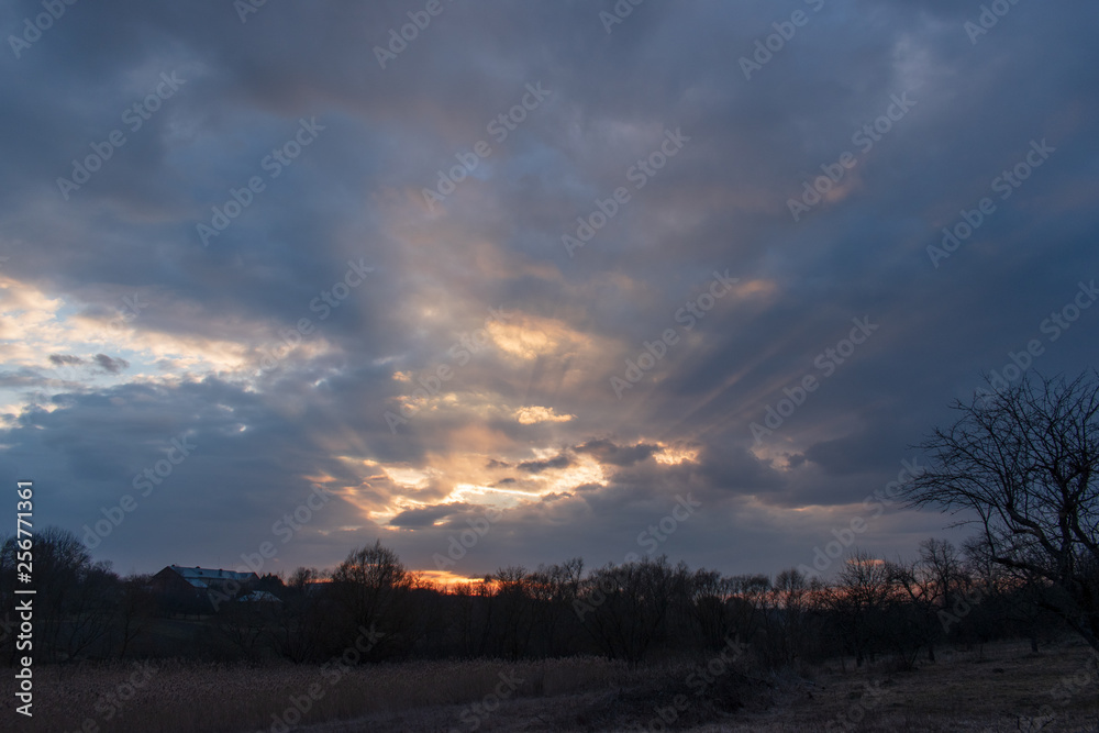 Sunset. clouds on the sky. Sunset. clouds on the sky.