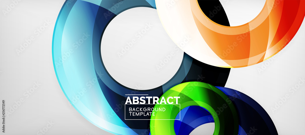 Modern geometric circles abstract background, colorful round shapes with shadow effects Modern geometric circles abstract background, colorful round shapes with shadow effects