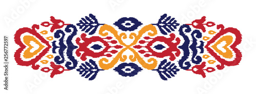 Ikat Ornament Ethnic Vector Illustration