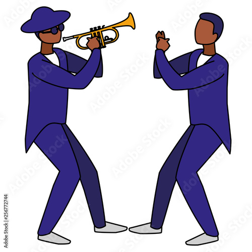 couple of musicians characters