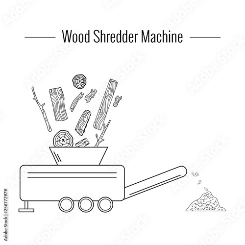 Wood Shredder Machine 