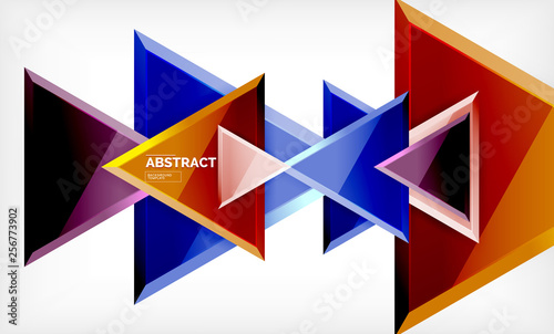 Free Download Tech futuristic geometric 3d shapes, minimal abstract background - GFXLoad