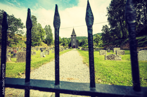 Hamre church, island Osteroy Norway photo