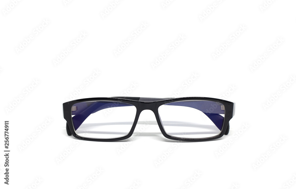 Fototapeta premium black eye glasses isolated on white background