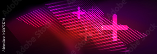Shiny glowing lights neon color design background