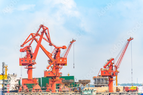 Wharf and shipyard in Zhanjiang Bay