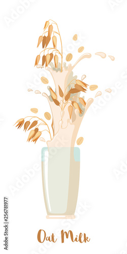 Oat milk icon isolated on white background.