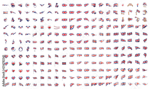 very big collection of vector flags of the United Kingdom photo