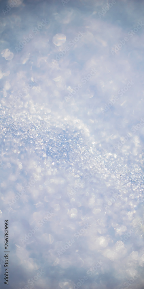 Fototapeta premium Macro background of fresh snowflake texture