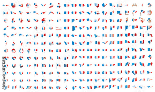 very big collection of vector flags of the France