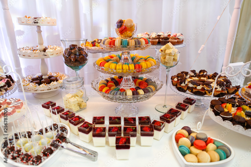 Naklejka premium Tble with delicious sweets