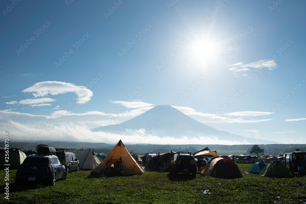 キャンプ場からの富士山