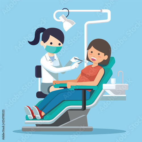 Dentist woman vector