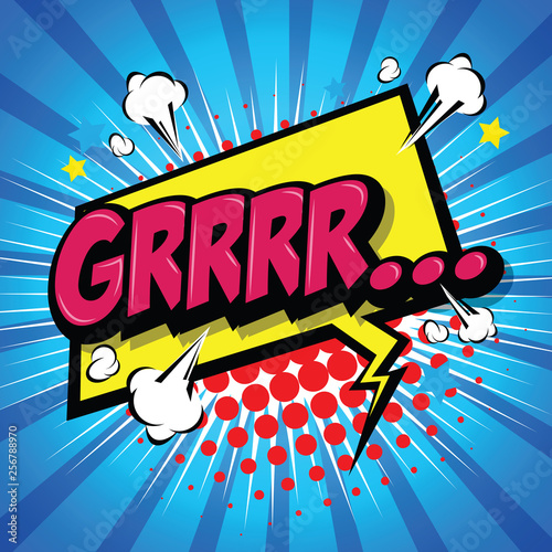 Superhero bashing Comics Bubble with text