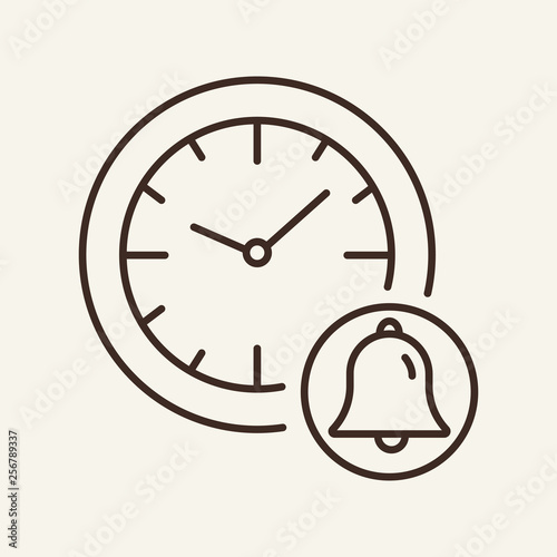 Wall clock line icon